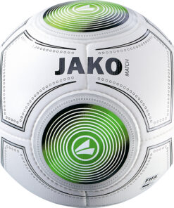 JAKO Wedstrijdbal Match (14 p./handgenaaid) 2323 wit/zwart/groen