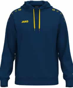 Sweater met kap One Cotton navy/citroen