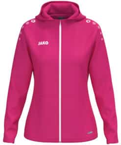 Jas met kap One damesmaten deep pink