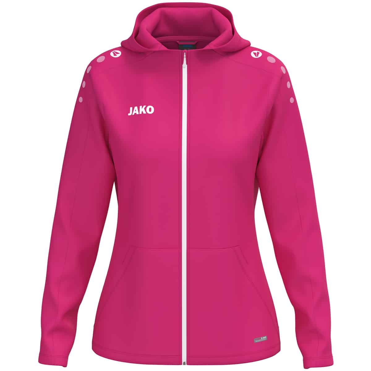 Jas met kap One damesmaten deep pink