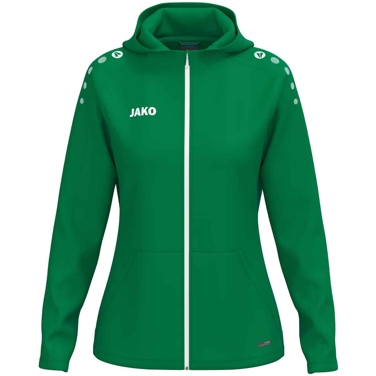 Jas met kap One damesmaten sportgroen