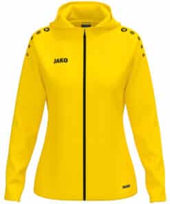 Jas met kap One damesmaten geel