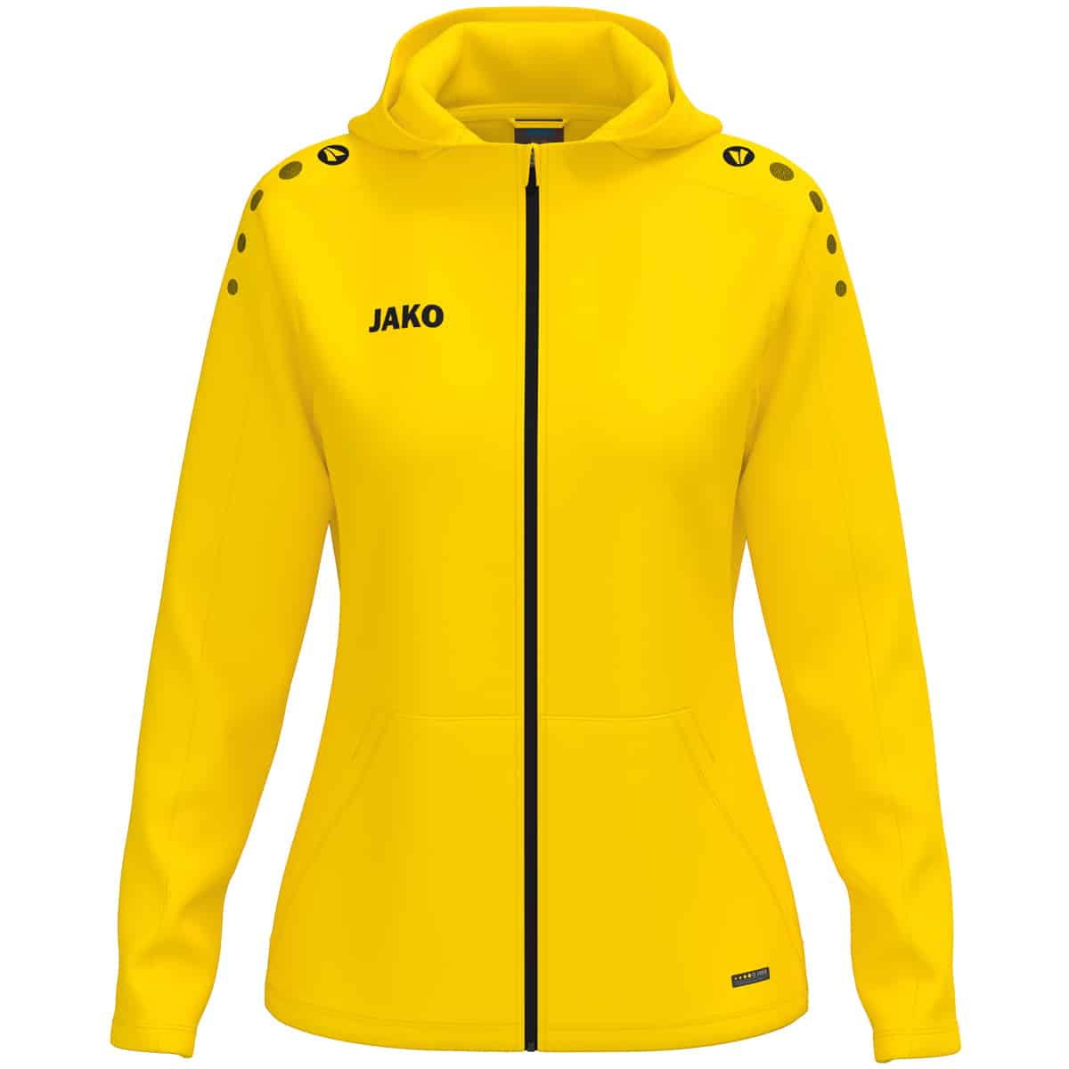 Jas met kap One damesmaten geel