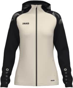 Jas met kap Sonic damesmaten off white/zwart