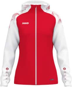 Jas met kap Sonic damesmaten rood/wit