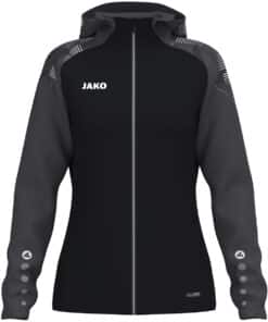 Jas met kap Sonic damesmaten zwart/antraciet