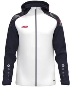 Jas met kap Sonic wit/marine/rood