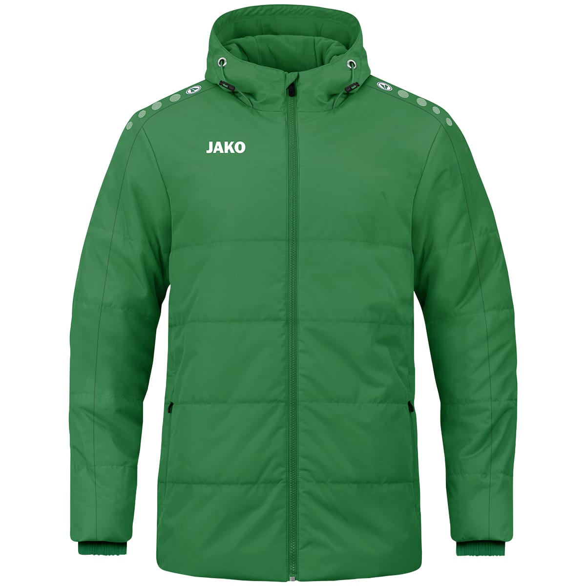 Coachvest One met kap sportgroen