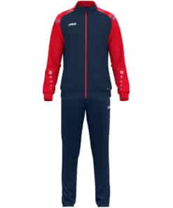 Polyestervest Sonic marine/rood