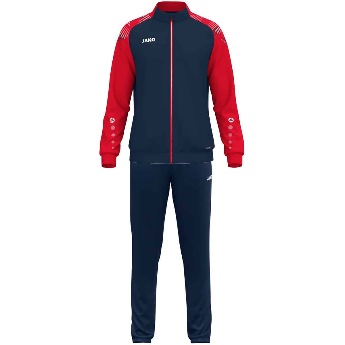 Polyestervest Sonic marine/rood